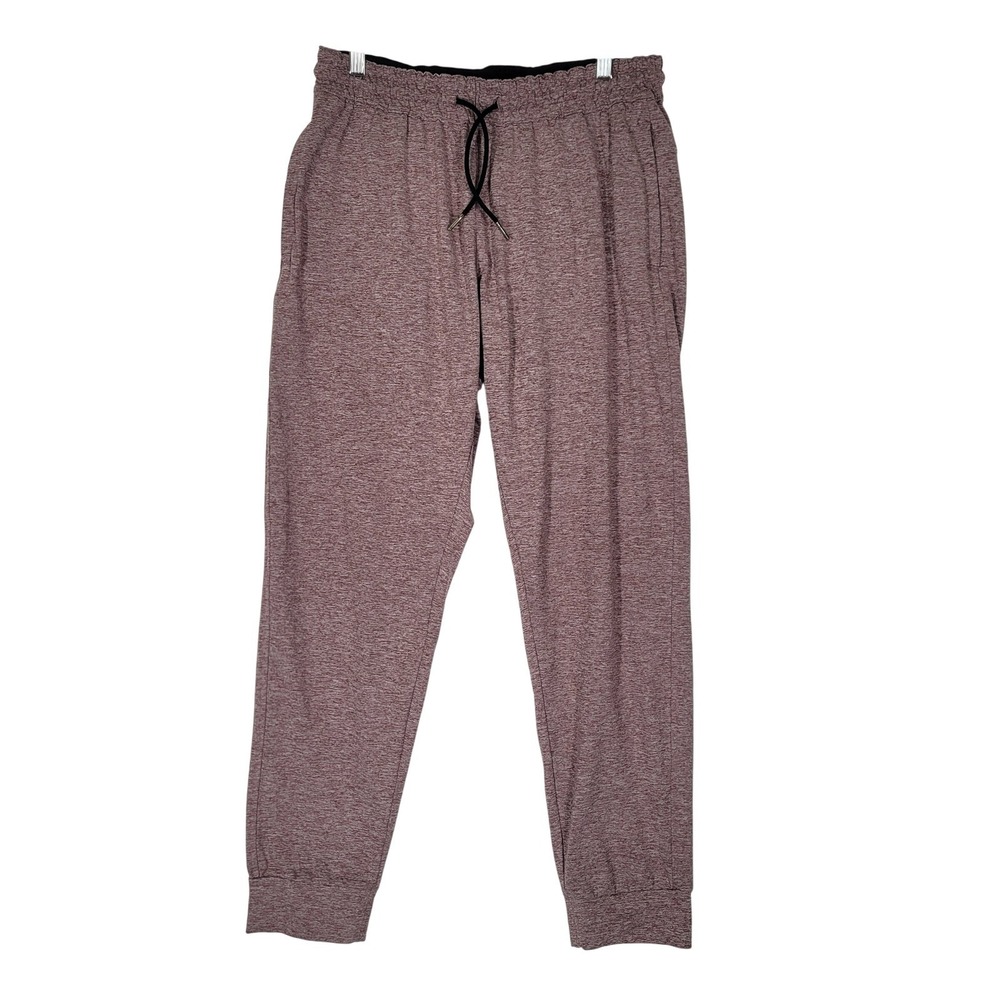 Z by Zella Jogger Pants Heathered Drawstring Waist Cuff Medium Brown Terrain